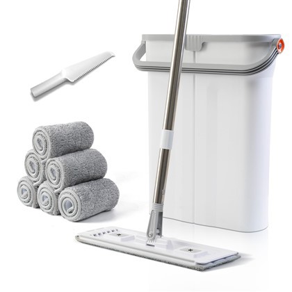 Mopp och hink set med wringer platt mopp hink